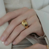 Picture of Eco-friendly Simple & Casual Ins Style 18K Gold Plated 304 Stainless Steel Unadjustable Rings For Women