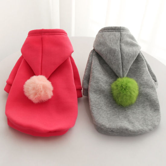 Picture of Pom Pom Ball Autumn Winter Warm Sweater Hoodie Cat Dog Pet Clothing