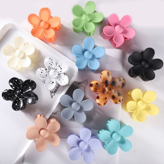 Picture of ABS Hair Clips Multicolor Flower 7cm x 7cm, 1 Piece