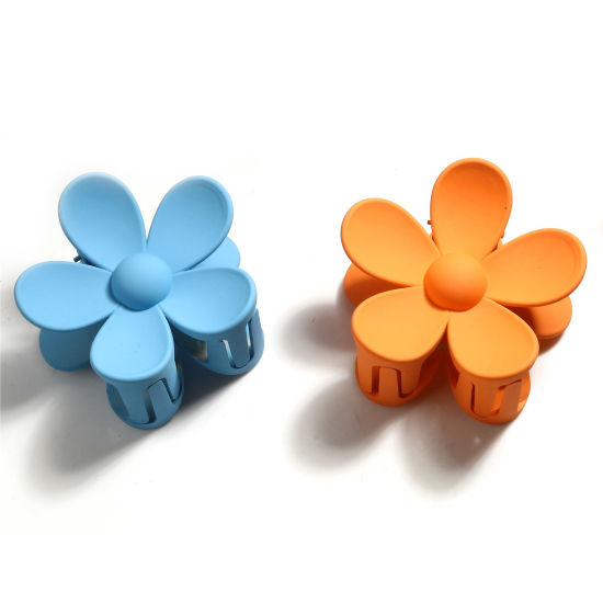 Picture of ABS Hair Clips Multicolor Flower 7cm x 7cm, 1 Piece