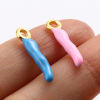 Picture of Zinc Based Alloy Charms Chili Gold Plated Multicolor Enamel 20mm x 5mm, 10 PCs
