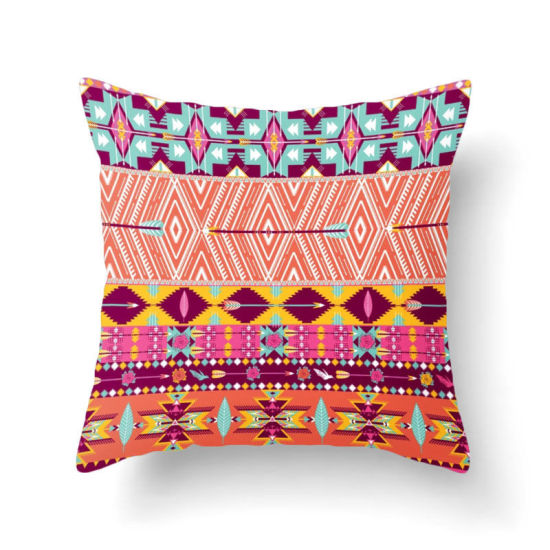 Изображение Bohemian Ethnic Style Short Plush Velvet Square Pillowcase Home Textile
