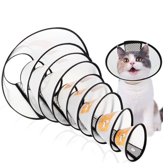 Picture of Plastic Adjustable Pet Cone Recovery Collar Protective Collar For After Surgery Anti-Bite Lick Wound Healing Safety