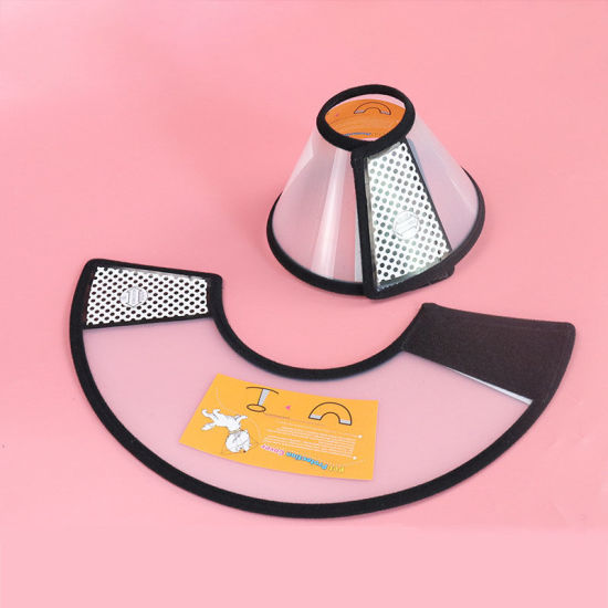 Picture of Plastic Adjustable Pet Cone Recovery Collar Protective Collar For After Surgery Anti-Bite Lick Wound Healing Safety