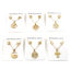 Picture of 201 Stainless Steel Jewelry Necklace Stud Earring Set Gold Plated Post/ Wire Size: (21 gauge), 1 Set ( 2 PCs/Set)