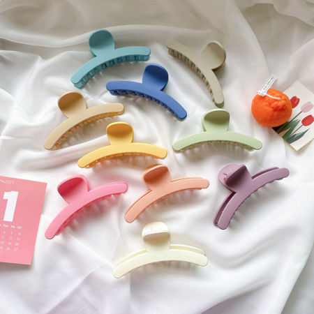 Picture of Plastic Hair Clips Multicolor Geometric Frosted 11cm x 5cm, 1 Piece
