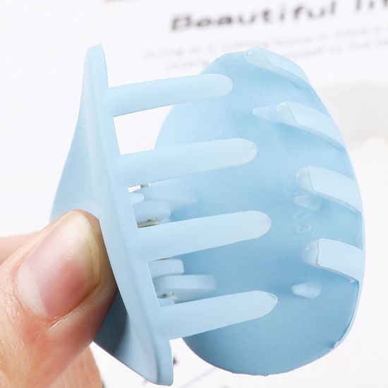 Imagen de Plástico Pinzas de pelo Multicolor Triángulo Escarchado 5.5cm x 4.2cm, 1 Unidad