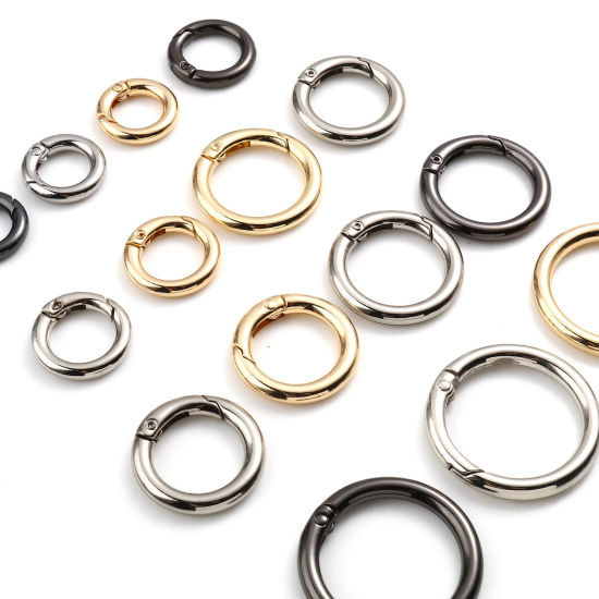 Picture of Zinc Based Alloy Safety Rings Round Multicolor 10 PCs