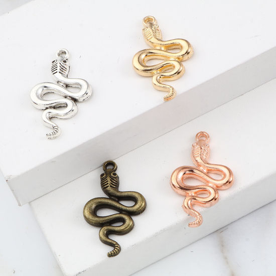 Image de Pendentifs en Alliage de Zinc Serpent Multicolore 20 Pcs