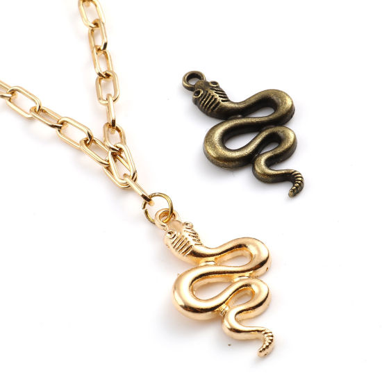 Image de Pendentifs en Alliage de Zinc Serpent Multicolore 20 Pcs