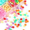 Изображение Акриловые Фурнитура для ювелирных украшений Разноцветный Круглые Заглавная буква 13см x 6.5см, 1 Комплект
