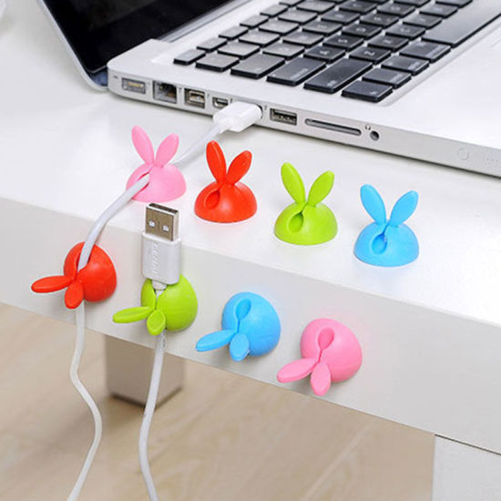 Picture of TPR Self-adhesive Cable Management Cord Organizer Clip For Desktop