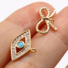 Picture of Brass Ear Post Stud Earrings 18K Real Gold Plated Post/ Wire Size: 0.7mm, 2 PCs