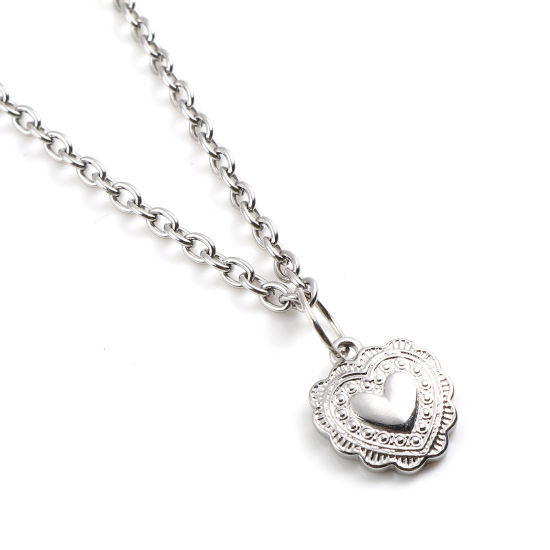 Image de Breloques en Acier Inoxydable La Saint Valentin Cœur Multicolore 16mm x 14mm , 1 Pièce