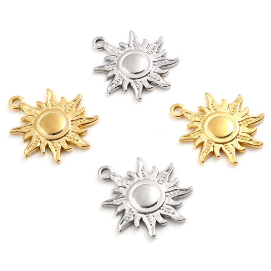 Picture of Stainless Steel Galaxy Charms Sun Multicolor 21mm x 18mm, 1 Piece