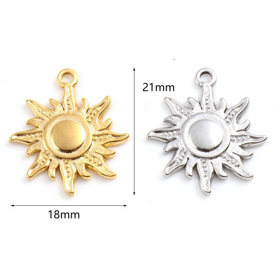 Picture of Stainless Steel Galaxy Charms Sun Multicolor 21mm x 18mm, 1 Piece