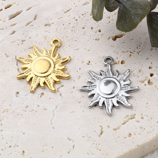 Picture of Stainless Steel Galaxy Charms Sun Multicolor 21mm x 18mm, 1 Piece
