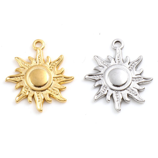 Picture of Stainless Steel Galaxy Charms Sun Multicolor 21mm x 18mm, 1 Piece