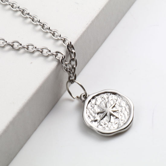 Изображение Нержавеющая Сталь галактика галактика Подвески Круглые Разноцветный Звезда 20мм x 16мм, 1 ШТ