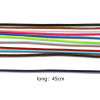 Imagen de Collar de Cuerda Trenzada Cera Corea + Poliéster ,Multicolor y45cm de longitud, 20 Unidades