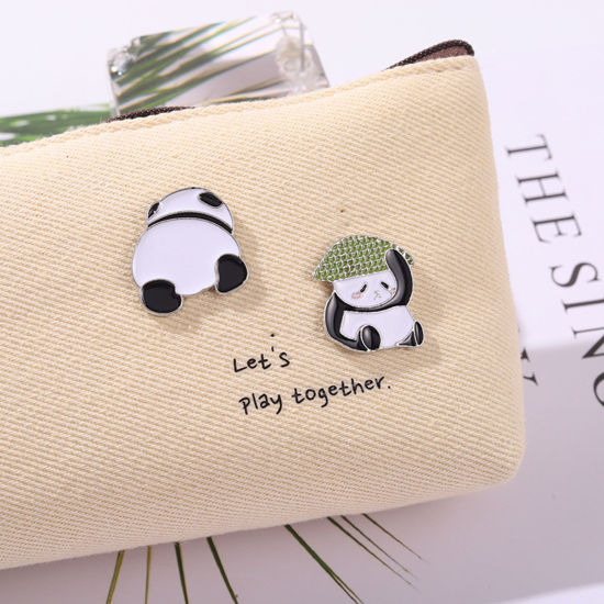Imagen de Zamak Pin Broches Panda Multicolor 1 Unidad