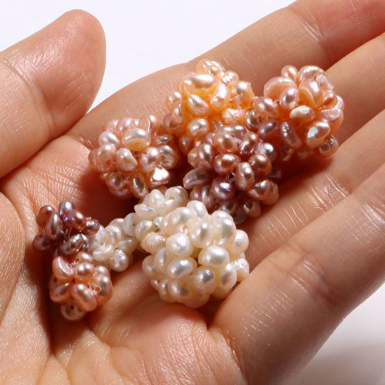 Picture of Natural Pearl Baroque Beads Flower Multicolor 1 Piece