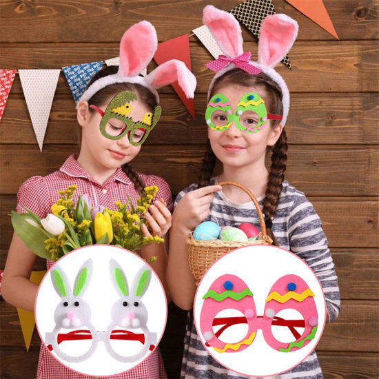 Image de Lunettes pour enfants en non tissées et plastique Décorations de fête Accessoires de Pâques Oreilles de lapin