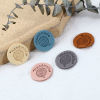 Picture of Microfiber Label Tags Ball of yarn Multicolor Round Pattern " Handmade " Faux Suede 25mm , 20 PCs