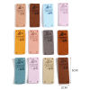 Picture of Microfiber Insect Label Tags Rectangle Multicolor Bee Pattern " Hand Made With Love " Faux Suede 50mm x 20mm , 10 PCs