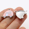 Picture of Zinc Based Alloy Transport Charms Car Silver Tone Multicolor Enamel 20mm x 19mm, 5 PCs