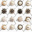 Picture of 2 PCs Zinc Based Alloy & Resin Metal Detachable Instant Snap Tack Fastener Jeans Buttons Pant Waistband Extender Multicolor Imitation Pearl