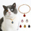 Image de Collier d'Animal Domestique Doré Goutte d'Eau à Zircone Cubique Multicolore 1 Pièce