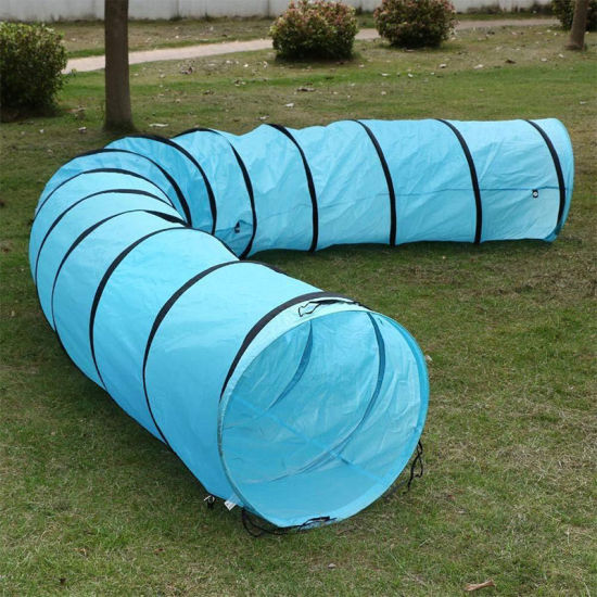 Изображение Oxford Fabric Dogs And Cats Tunnel Interactive Pet Toy Collapsible Durable Portable Tear-Resistant Keep Your Pets Stimulated Active And Happy