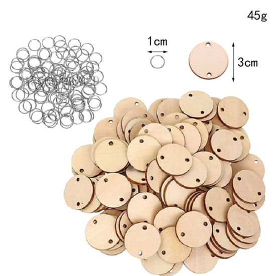 Picture of Wood DIY Handmade Craft Materials Accessories Natural 3cm, 1 Packet