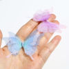 Picture of Organza Ethereal Butterfly Appliques Patches DIY Scrapbooking Multicolor Butterfly Animal Transparent 6.5cm x 5.5cm, 2 PCs