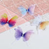 Picture of Organza Ethereal Butterfly Appliques Patches DIY Scrapbooking Multicolor Butterfly Animal Transparent 5cm x 4.5cm, 2 PCs