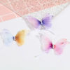 Picture of Organza Ethereal Butterfly Appliques Patches DIY Scrapbooking Multicolor Butterfly Animal Transparent 5cm x 4.5cm, 2 PCs