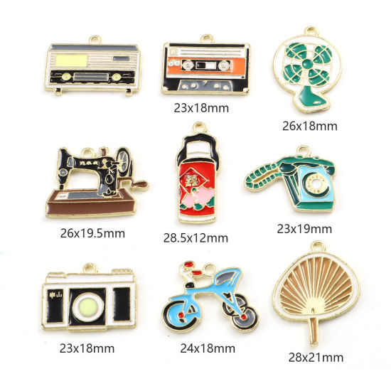 Immagine di Lega di Zinco Oro Placcato Multicolore 5 Pz