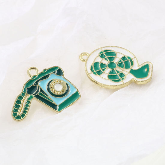 Immagine di Lega di Zinco Oro Placcato Multicolore 5 Pz