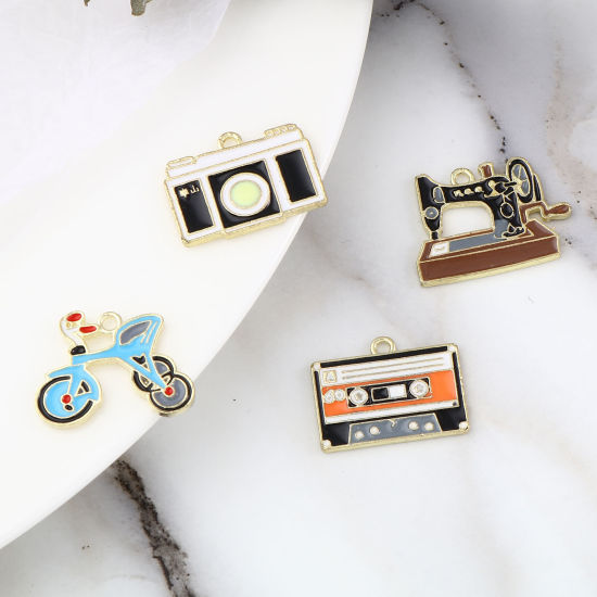 Immagine di Lega di Zinco Oro Placcato Multicolore 5 Pz