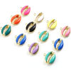Imagen de Zamak Colgantes Charms Concha Chapado en Oro Multicolor 5 Unidades