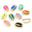 Immagine di Lega di Zinco Connettore Accessori Conchiglia Oro Placcato Multicolore Smalto 18mm x 12mm, 5 Pz