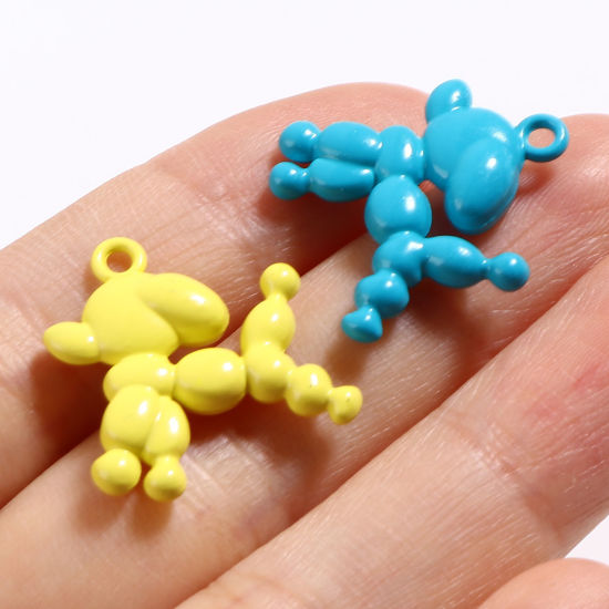 Immagine di Lega di Zinco Charms Cane Multicolore 5 Pz