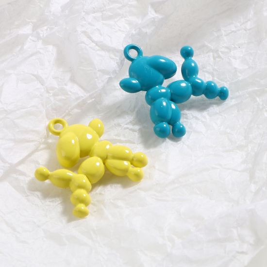 Immagine di Lega di Zinco Charms Cane Multicolore 5 Pz