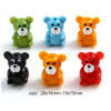 Picture of Lampwork Glass Beads Mouse Animal Multicolor About 20mm x 16mm, Hole: Approx 2.4mm, 2 PCs