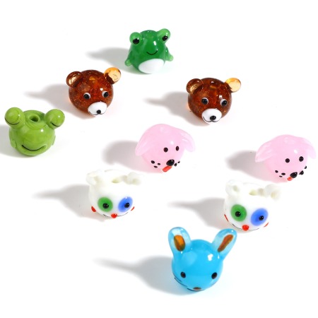 Lampwork Glass Beads Animal Multicolor 1 Piece
