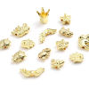 Picture of Zinc Based Alloy Spacer Large Hole Charm Beads Gold Plated 10 PCs