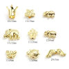 Picture of Zinc Based Alloy Spacer Large Hole Charm Beads Gold Plated 10 PCs
