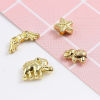 Picture of Zinc Based Alloy Spacer Large Hole Charm Beads Gold Plated 10 PCs