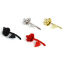 Picture of Zinc Based Alloy Valentine's Day Pendants Rose Flower Multicolor Painted 3.2cm x 1.3cm, 5 PCs